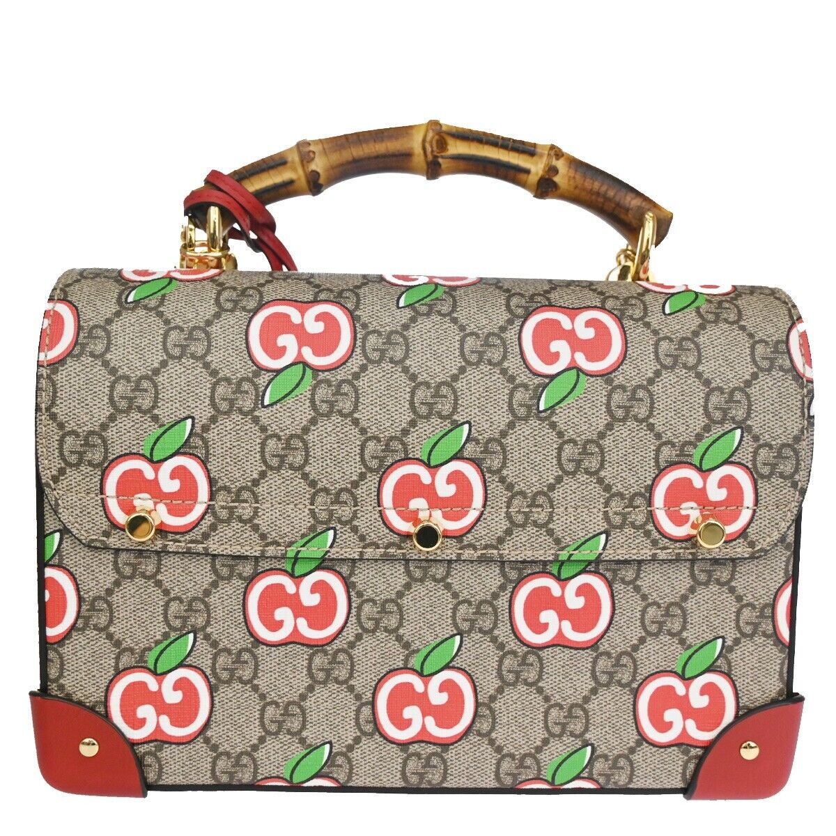 GUCCI Apple Small Bamboo 2Way Chain Shoulder Hand Bag GUCCI Apple Small Bamboo 2Way Chain Shoulder Hand Bag