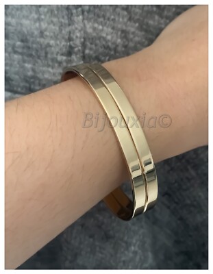 Lot De 7 Bracelets Jonc Doré Pour Femme – Alliage Or – Style Manchette – Neuf Sans Emballage