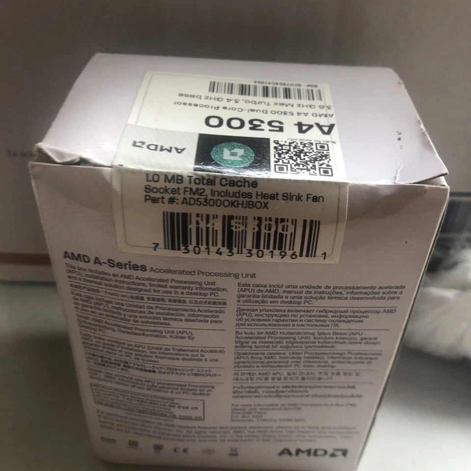 AMD A4 5300 Dual Core Processor 3.6 GHz max turbo 3.4 GHz base - Image 3 of 4