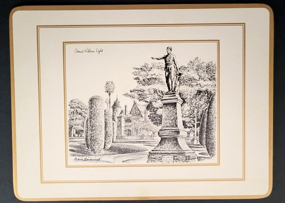 Pimpernel Placemats Cedric Emanuel Drawings Australian Adelaide SeriesSet of 6 eBay