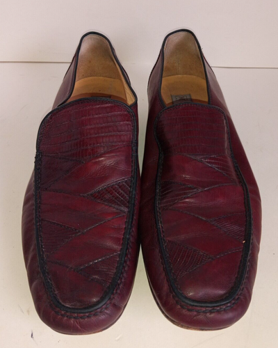 Mocasines de cuero cordobés italiano vintage BRUNO MAGLI para hombre talla 9 diseño de retazos - Imagen 3 de 14