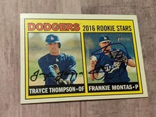Frankie Montas Signed 2016 Topps Heritage Card #163 COA RC Trayce Thompson