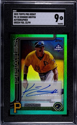 2025 Topps Pro Debut - Konnor Griffin #PD-32 Green Foil Autographs /99 (AU, RC)