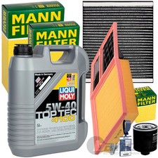 MANN FILTERSET+LIQUI MOLY 5W40 für 1.4 VW POLO 6R 9N SKODA ROOMSTER FABIA 1 2