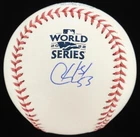 Cristian Javier Signed 2022 World Series Baseball (Beckett) with Display Case