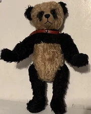 STIER Shaggy MOHAIR RANDY BEAR 20” TAN BLACK ARTIST KATHLEEN WALLACE W SOUND