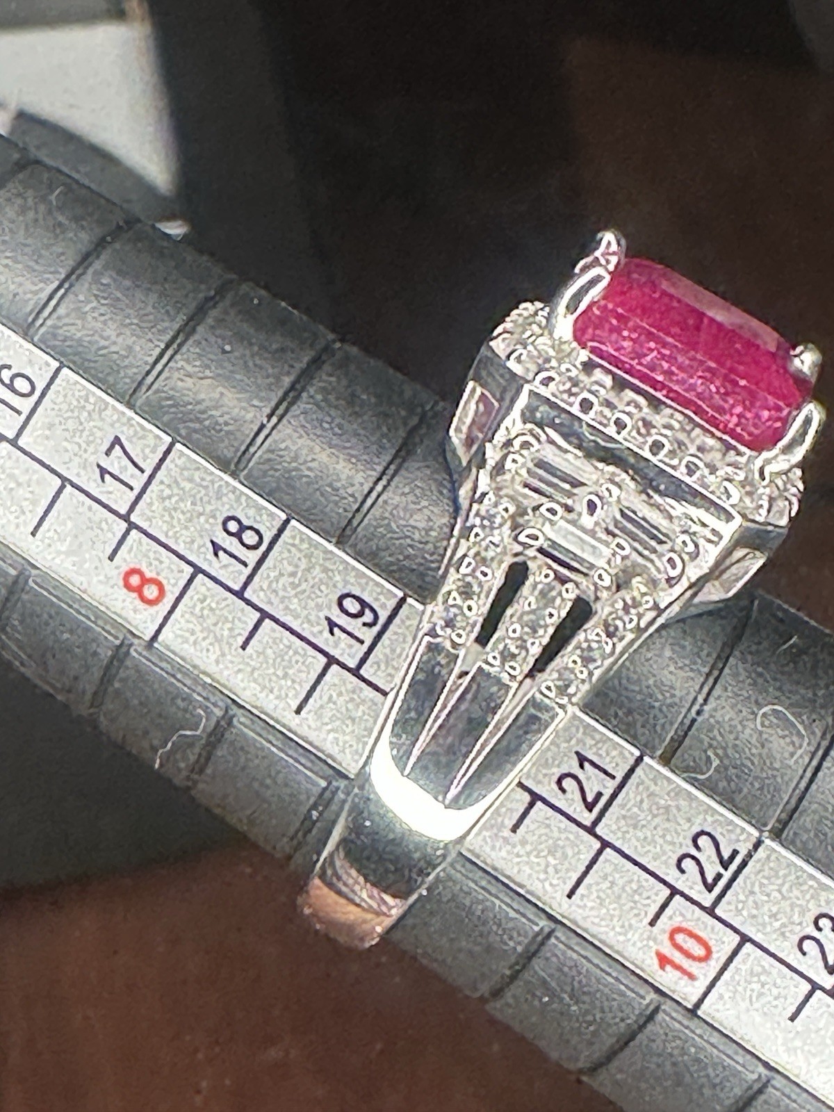 D’Joy 925 Sterling Silver Ruby Ring Size 9 - image 6