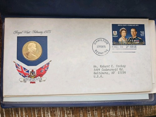 1975 Bermuda Gold $100 Royal Visit in Cachet Wallet w/COA and Envelope, WOW! - Picture 4 of 16