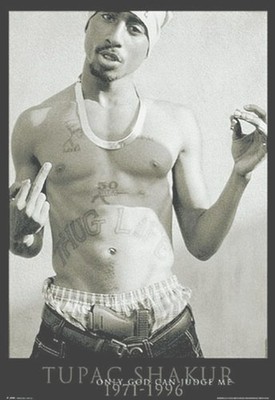 Tupac Shakur 2Pac  only God can judge me Poster 64 x 90 cm