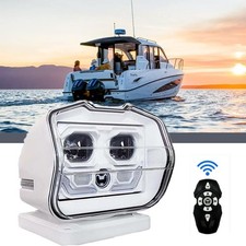 360� 60W LED Wireless Searchlight Marine Remote Control Spot Light RV Truck Boat