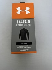 Under Armour 1343243 Men's UA ColdGear Base 3.0 Top Baselayer Crew Shirt, Black