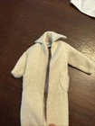 Vintage 1959-61  Mattel Barbie  #915 PEACHY FLEECY COAT White Wooly Car Coat