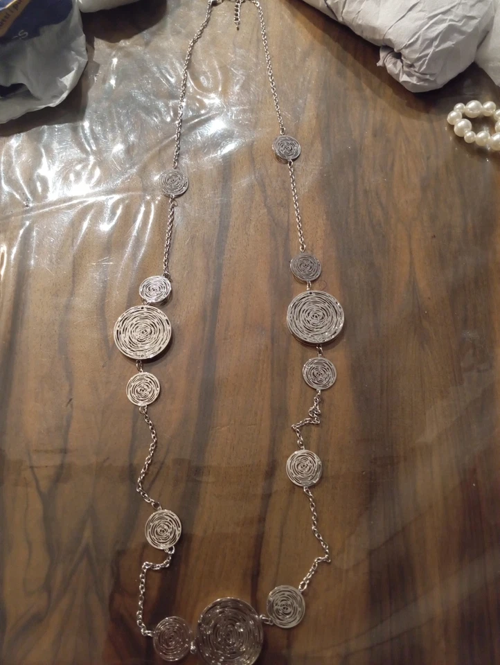 Collana Lunga In Acciaio Nuova - Immagine 4 di 4