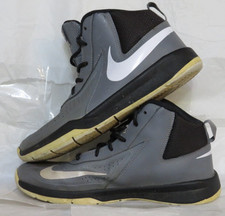 NIKE YOUTH 6.5Y 747998-009 GRAY HUSTLE D7 MID TOP BASKETBALL SNEAKER SHOE
