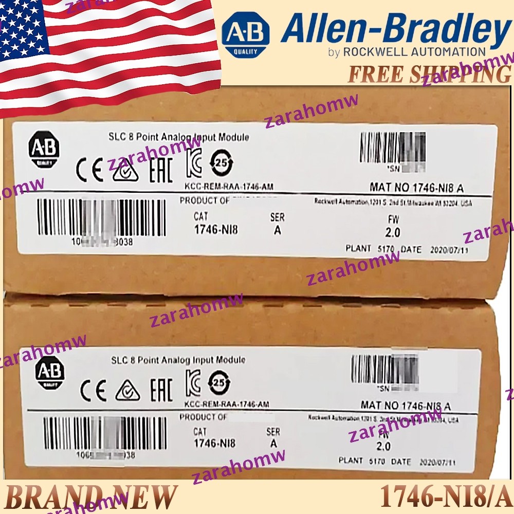 Brand New Factory Sealed AB 1746-NI8/A Point Analog Output Module AB