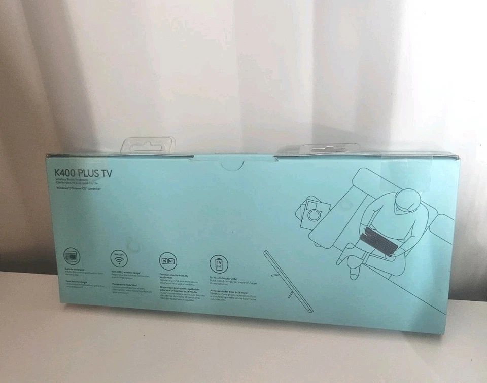 Logitech K400 Plus Wireless Touch Keyboard Media Controls, Built-In Touchpad Blk - Image 2 of 2