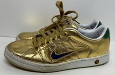 Nike Court Tradition 2 Premium ‘Metallic Gold’ Sz  7 Sneakers World Cup Italy