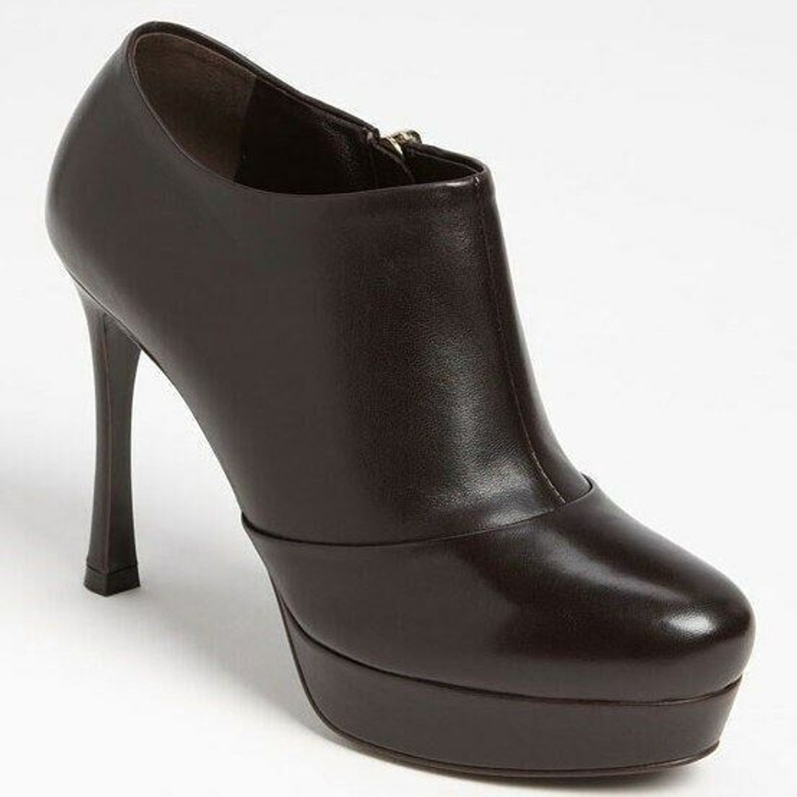 Stivaletto Saint Laurent tributo in pelle marrone taglia 41 11 plateau YSL Yves