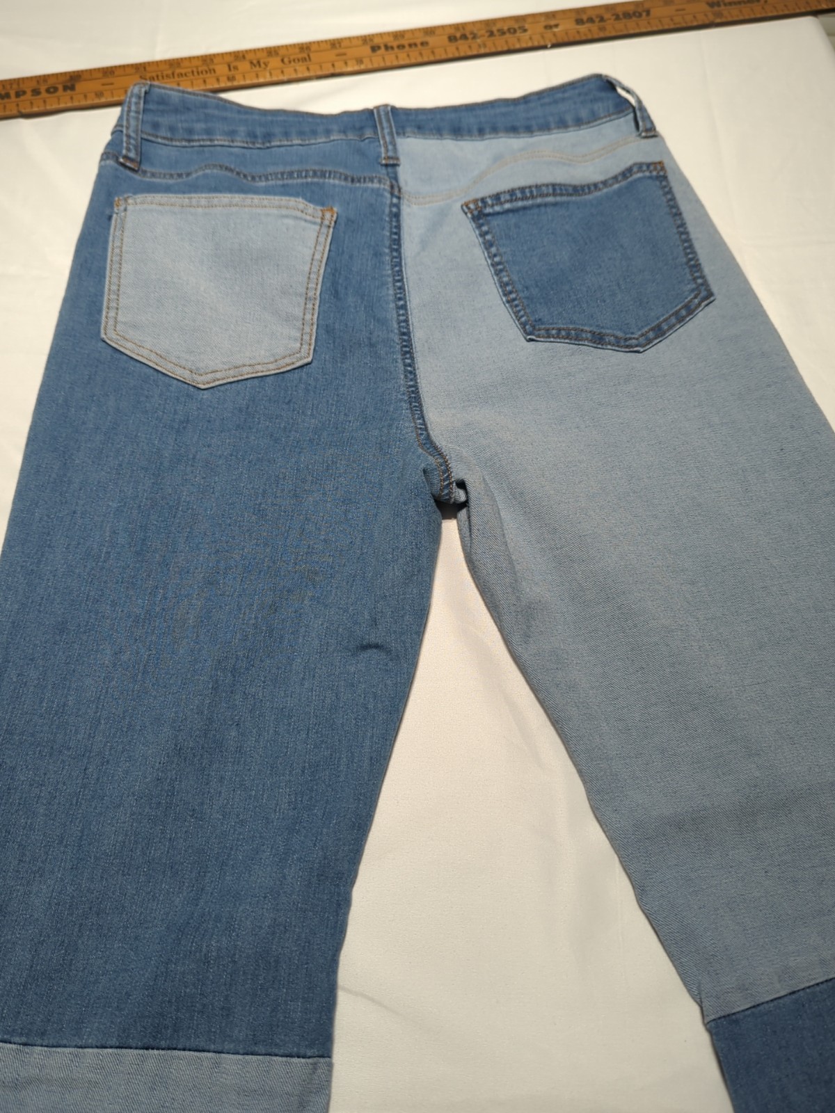 Altered State Size 28 Patch Quilt Bell Bottom Jea… - image 10