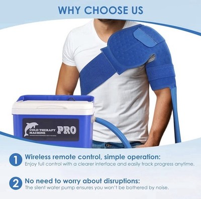Adjustable Shoulder Support with Hot & Cold Gel Pack for Pain Relief - Medium