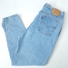 Vintage Levi's 550 Relaxed Fit Tapered Leg Womens 36x32 Jeans USA MADE 90s Light