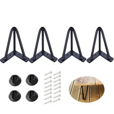 4 Inch Hairpin Table Legs 1/2  Dia 3-Rods Hairpin Feet, DIY Black Coffee Tabl...