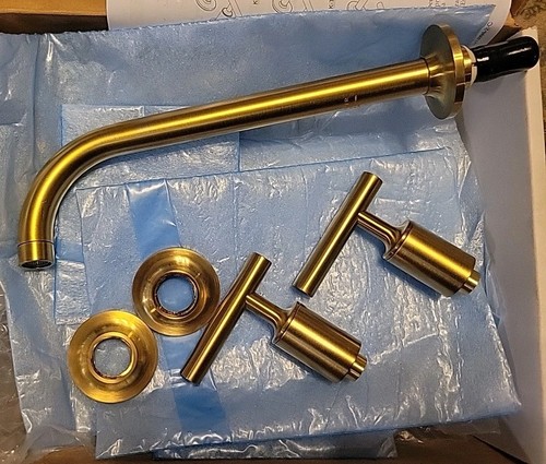 Grifo de lavabo de baño purista Kohler K-T14414-4-2 MB RASGUÑOS en el caño como está - Imagen 3 de 21