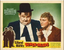 Block Heads ORIGINAL US Lobby Title Card Stan Laurel Oliver Hardy 1947RR