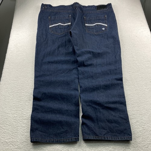 Vintage ENYCE Jeans Herren 48x32 Blau Denim Baggy Wide Leg Y2K Hip Hop