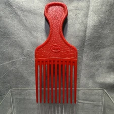 Vintage Goody Plastic Red Crocodile Textured Hair Pick Comb Lift 90’s  6.5” USA