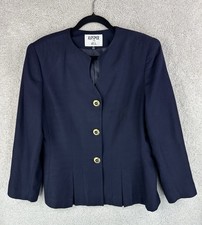 Kasper Jacket Womens 10 Dark Navy Blue Cocktail Dressy Formal Classic Jacket