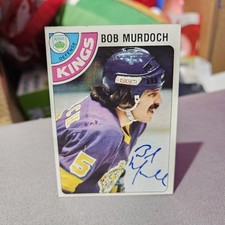 Autographed Signed Bob Murdoch (D.2023) 1978 Topps Hockey  Card #91