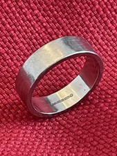 22k white gold men’s ring,6mm depth,James of Winchester,Width 19.4,UK size S 1/2