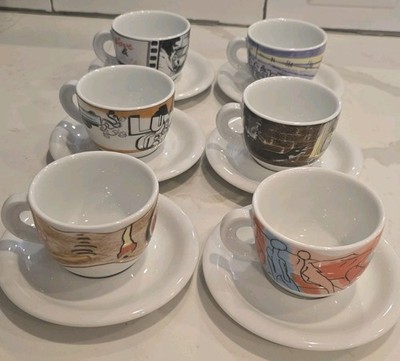 Limited Edition Ancap d'ancap Italy Espresso Cups & Saucers I Edizione 1996 x 6