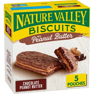 Nature Valley Biscuit Sandwiches, Chocolate Peanut 5 Count (Pack of 1), Brown 