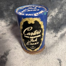 Vintage Carter's Ink Tin Carters Ink Eraser Tin Two Solution Made in USA Carters