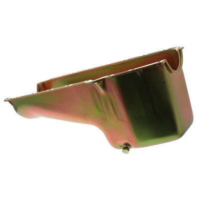 Milodon 30401 Oil Pan Steel Gold Iridited 6 qt. Chevy