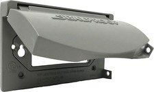 1 Gang Horizontal Metal Flat Outdoor Outlet Cover UL Listed