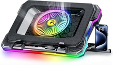 ChillCore K1 RGB Gaming Laptop Cooling Pad 5.5 Inch Turbo Fan 15.6 to 19.3 Inch