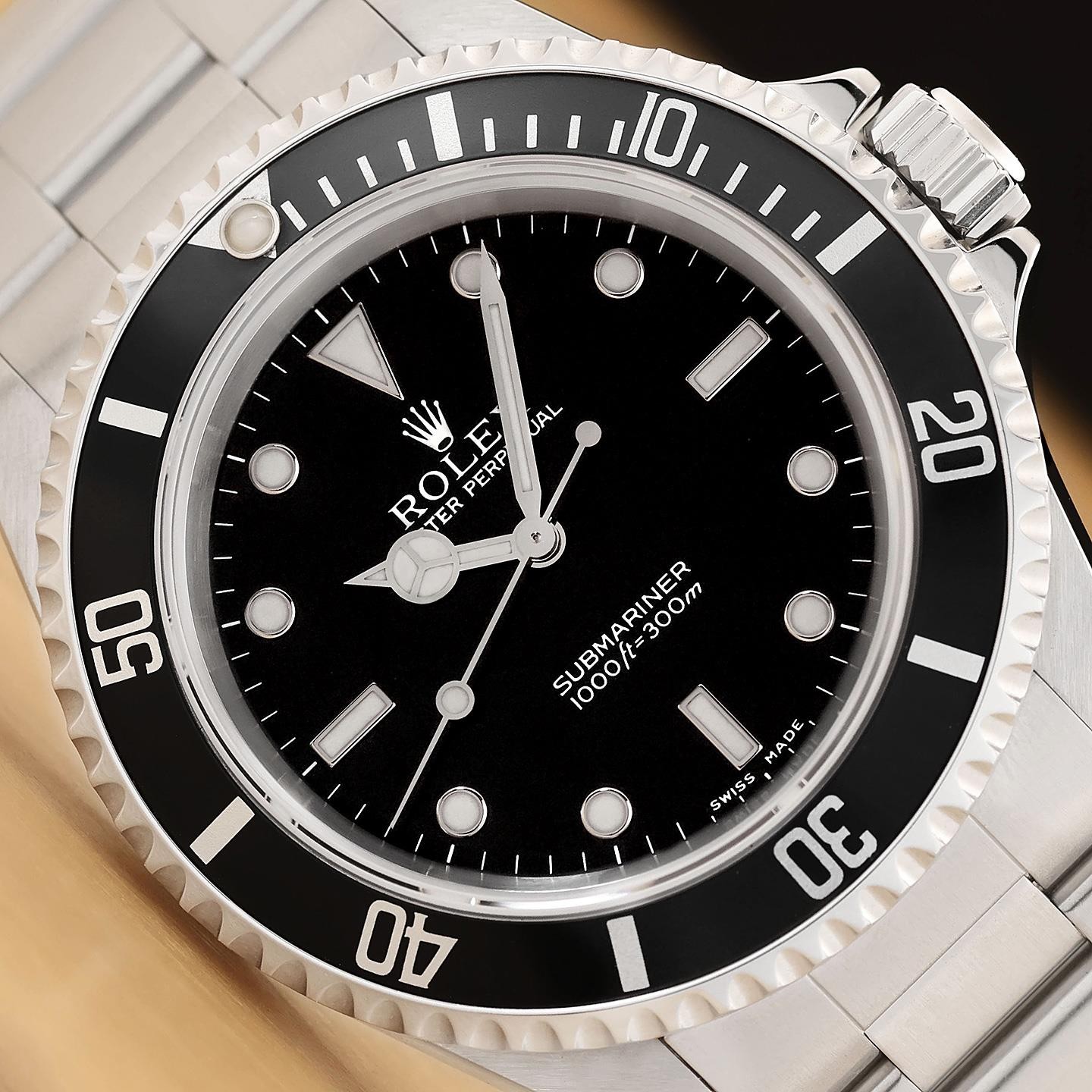 ROLEX SUBMARINER NO DATE STEEL BLACK