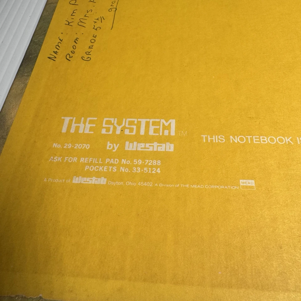 Carpeta escolar Flower vintage años 70 usada Flower Power Foto 3 de 4