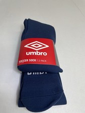 Umbro Youth Soccer Socks 2 Pack Blue Size Small Lightweight New