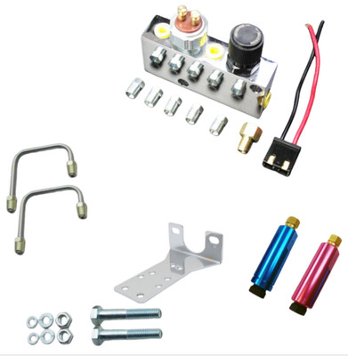 Universal Black Adjustable Proportioning Valve / Dist. Block Kit, w/ 2lb & 10lb