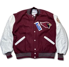 Vintage DeLong NFL Wool Letterman Jacket Arizona Cardinals Size XL New With Tags