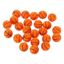 24Pcs Sports Ball Beads 15mm Silicone Round Spacer Focal Beads Rubber Loose