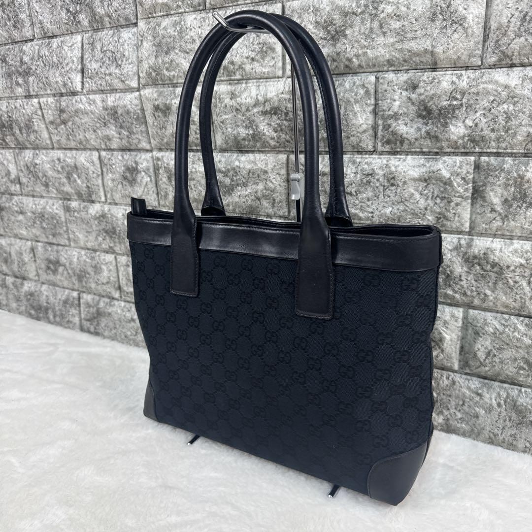 Gucci GG Canvas Leather Tote Bag Authentic Used or