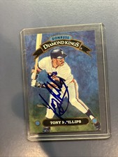 Tony Phillips Signed Card! 1991 Donruss Diamond Kings DK-25 Detroit Tigers AUTO