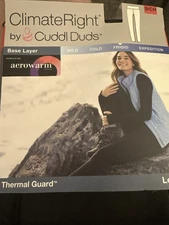 Womens Climate Right CuddlDuds Leggings Frigid Thermal Guard Size Small Black 