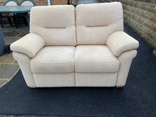 G Plan Seattle Fabric 2 Seater Sofa With Show Wood