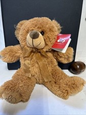 MS Teddy Bear Inc plush Golden Brown Teddy Bear neck ribbon bow Stuffed Animal